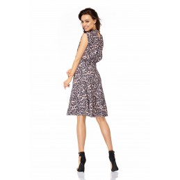 Kopertowa sukienka bez rękawów do kolan L306