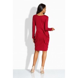 EM127 Dopasowana fantazyjna sukienka