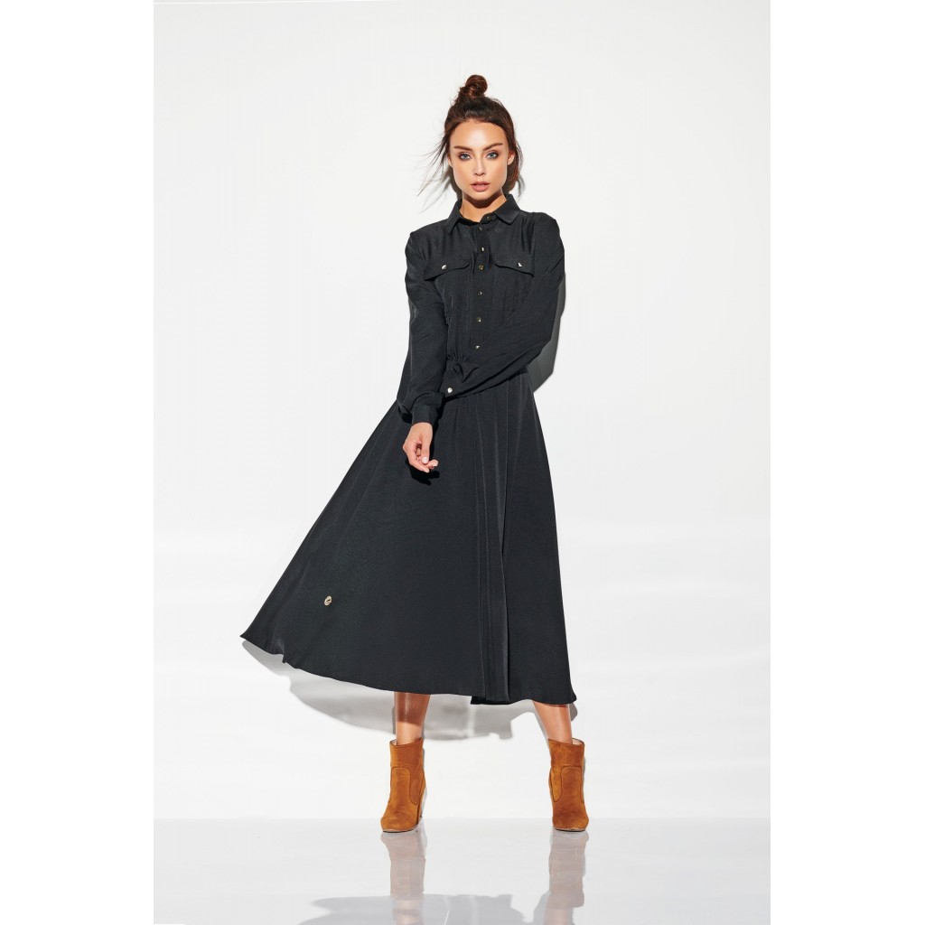 Sukienka szmizjerka maxi kolor L314