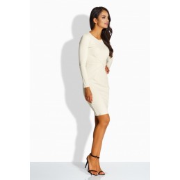 L219  Elegancka sukienka z zakładką w talii