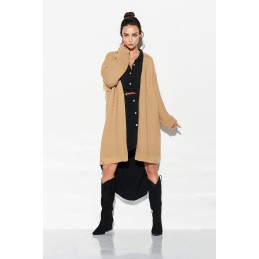 Kardigan oversizowy z frędzlami na plecach LSG115