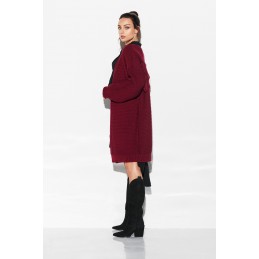 Kardigan oversizowy z frędzlami na plecach LSG115