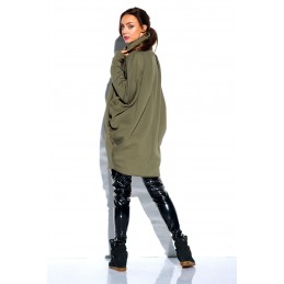 Bluza o oversizowym kroju z zamkiem LN100