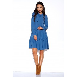 Sukienka z kokardą przy szyi kolor L319