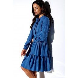 Sukienka z kokardą przy szyi kolor L319