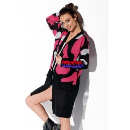 Długi kardigan w moro LSG124