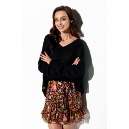 Krótka spódniczka z jedwabiem i falbanami LG520