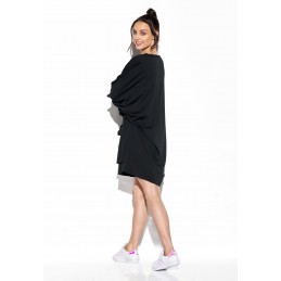 Klasyczna, zwiewna sukienka z wiązaniem w pasie L325