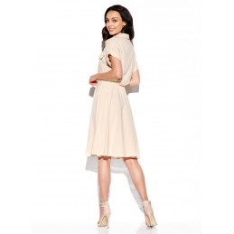 Koszulowa sukienka z kołnierzykiem i guzikami L331