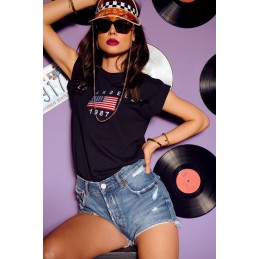 T-shirt z haftem Los Angeles LG527