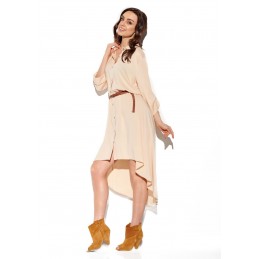 Koszulowa sukienka z krószym przodem L335