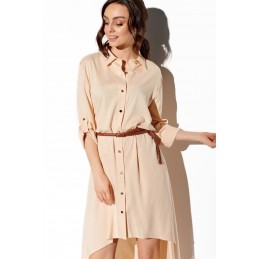 Koszulowa sukienka z krószym przodem L335