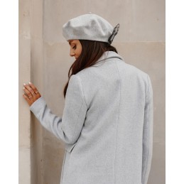 Beret damski z tiulową kokardką z tyłu LGK114