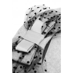 Beret damski z tiulową kokardką z tyłu LGK114