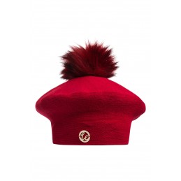 Beret damski z pomponem LGK120