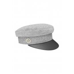 Kaszkiet z daszkiem z ekoskórą LGK121