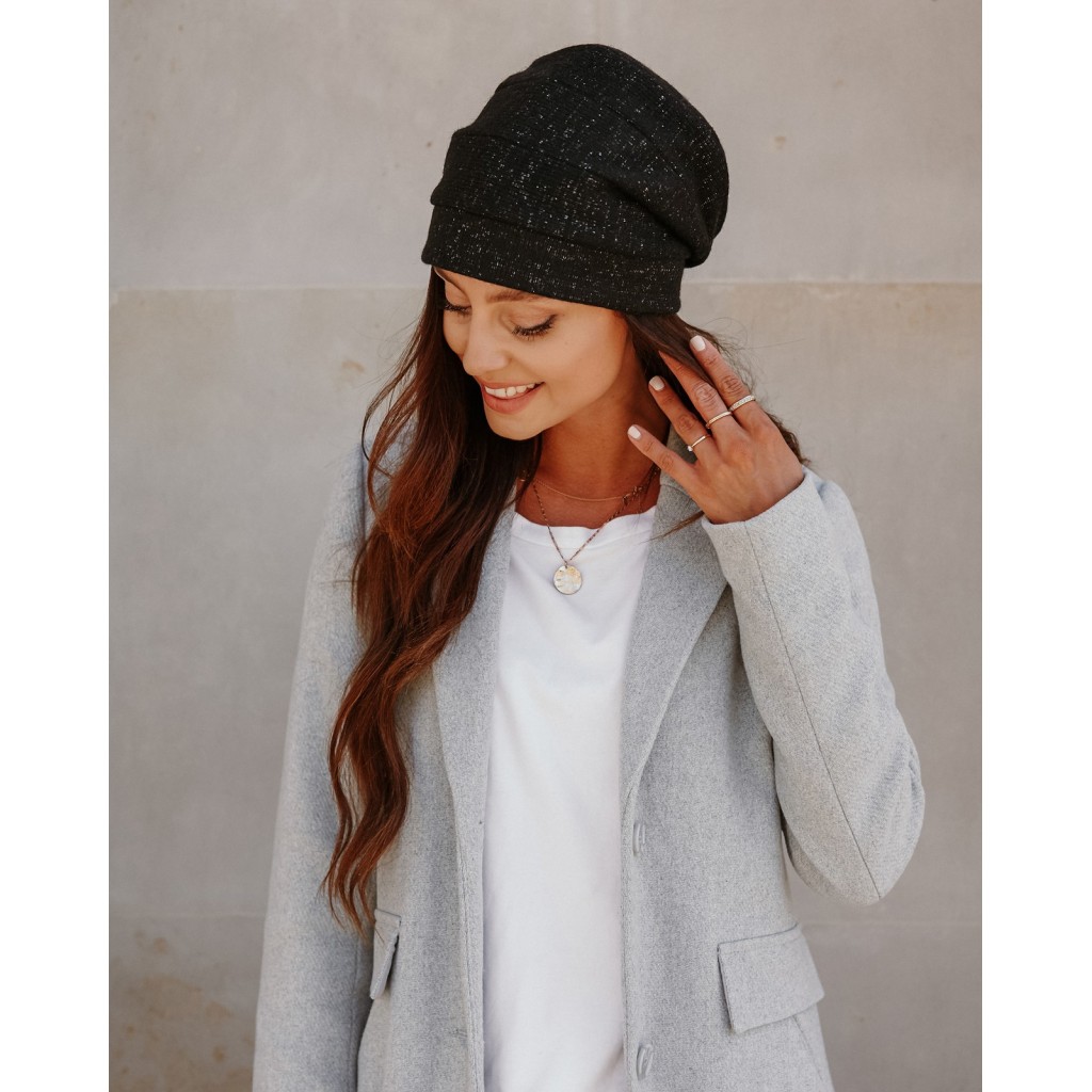 Modna oversizowa czapka z wełną LGK123