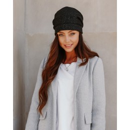 Modna oversizowa czapka z wełną LGK123