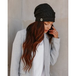 Modna oversizowa czapka z wełną LGK123