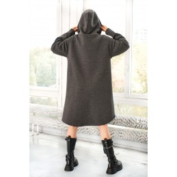 Bawełniana sukienka/bluza z falbaną LN119