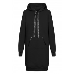 Bawełniana sukienka/bluza z kieszenią na zamki LN120