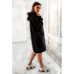 Bawełniana sukienka/bluza z kieszenią na zamki LN120