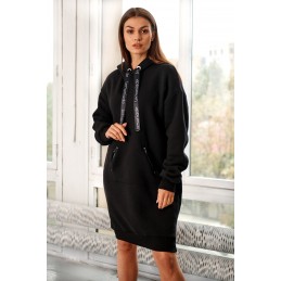 Bawełniana sukienka/bluza z kieszenią na zamki LN120