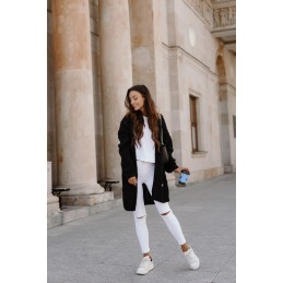 Luźny kardigan ze splotem LS297