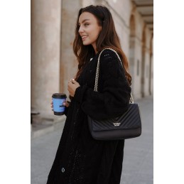 Luźny kardigan ze splotem LS297