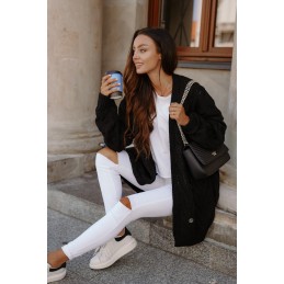 Luźny kardigan ze splotem LS297