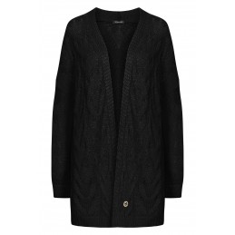 Luźny kardigan ze splotem LS297