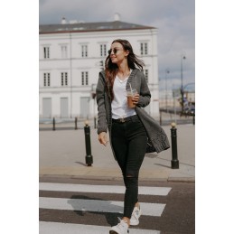 Klasyczny kardigan z kapturem LS300