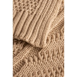 Długi oversizowy kardigan ze splotem LS302