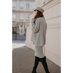 Komplet swetrowy – spódnica i sweter z golfem LS308