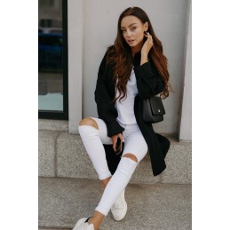 Oversizowy kardigan z przeszyciami LS310