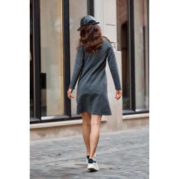 Bawełniana sukienka z imitacją kieszonki L346