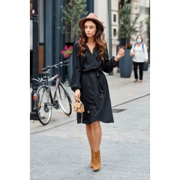 Kopertowa sukienka za kolano L345