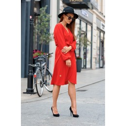 Kopertowa sukienka za kolano L345