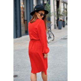 Kopertowa sukienka za kolano L345