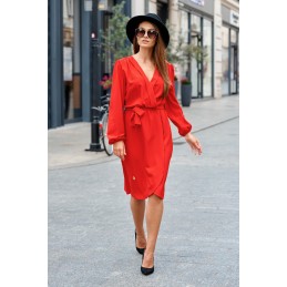 Kopertowa sukienka za kolano L345