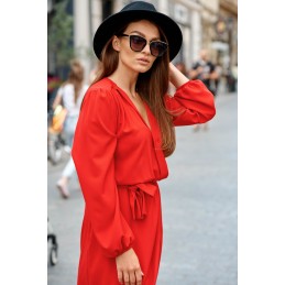 Kopertowa sukienka za kolano L345