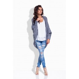 LS170 Melanżowy sweterek narzutka