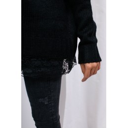 Sweter z koronką SUZANNE