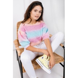 Sweter tęczowy LS326