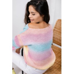 Sweter tęczowy LS326