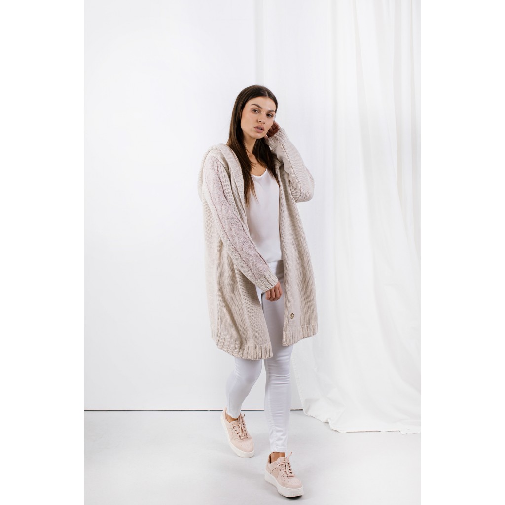 Kardigan ze wstawką na rękawie LS299