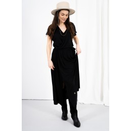 Kopertowa sukienka z rozcięciem LN115