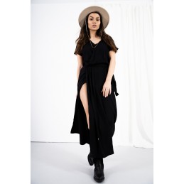 Kopertowa sukienka z rozcięciem LN115