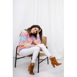 Tęczowy sweter LS334