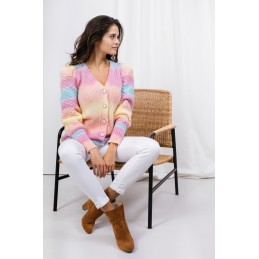 Tęczowy sweter LS334